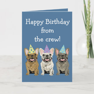 Happy birthday - French Bulldog Friends カード