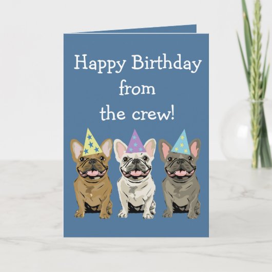 Happy birthday - French Bulldog Friends カード (正面)