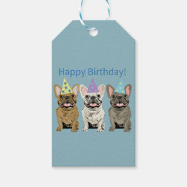 Happy Birthday! French Bulldogs ギフトタグ