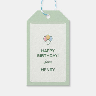 "Happy Birthday From" 名前ギフトタグ ギフトタグ