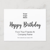 Happy Birthday From Business Logo Special Offer ポストカード (正面)