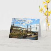 Happy Birthday from Cornwall Charlestown カード (黄色い花)