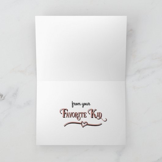 Happy Birthday - From your Favorite Kid カード (内部)