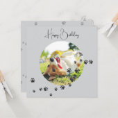 Happy Birthday from Your Furry Friend 2 Photos カード (正面/裏面インサイチュ)