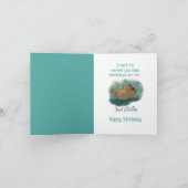 Happy Birthday Fun Capybara Just Chillin サンキューカード (内部)