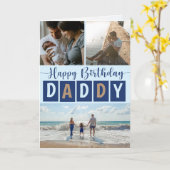 Happy Birthday Fun Daddy 5 写真入り カード (黄色い花)
