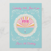 Happy Birthday Fun Invitation Card, Blue RSVP 招待状 (正面)