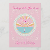 Happy Birthday Fun Invitation Card, Pink RSVP 招待状 (正面)