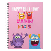Happy Birthday FUN Monsters kids ノートブック (正面)
