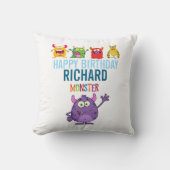 Happy Birthday FUN Monsters kids cute クッション (正面)