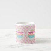 Happy Birthday Fun Mug, Cute Pink Rainbow エスプレッソカップ (正面)