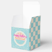 Happy Birthday Fun Party Box, Blue Checkered フェイバーボックス (オープン)