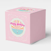Happy Birthday Fun Party Box, Pink Rainbow フェイバーボックス (正面サイド)