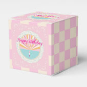 Happy Birthday Fun Party Box, Pink Rainbow フェイバーボックス (正面サイド)