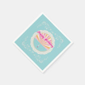 Happy Birthday Fun Party Napkin, Pink Rainbow スタンダードカクテルナプキン (角)