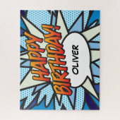 HAPPY BIRTHDAY Fun Retro Comic Book ジグソーパズル (縦)