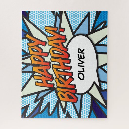 HAPPY BIRTHDAY Fun Retro Comic Book ジグソーパズル (縦)