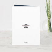 Happy Birthday Funny Alien Spaceship Occasion Gift カード (裏面)