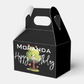 Happy Birthday Gable Favor Box Black Tree Hearts フェイバーボックス (裏面サイド)