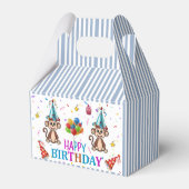 Happy Birthday Gable Favor Box Monkey Cupcake フェイバーボックス (裏面サイド)