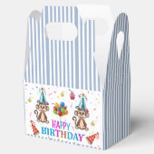 Happy Birthday Gable Favor Box Monkey Cupcake フェイバーボックス (オープン)