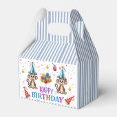 Happy Birthday Gable Favor Box Monkey Cupcake フェイバーボックス (正面サイド)