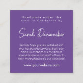 Happy Birthday Galaxy Love You Jewelry Card エンクロージャーカード (裏面)