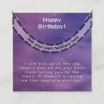 Happy Birthday Galaxy Love You Jewelry Card エンクロージャーカード<br><div class="desc">Attach your own handmade star-themed necklace or bracelet to this birthday jewelry display card. You can adjust the text as needed to add information about your gift to your loved one. There are no actual pre-sliced cuts, so you will need to cut the slits to hang your necklace on the...</div>