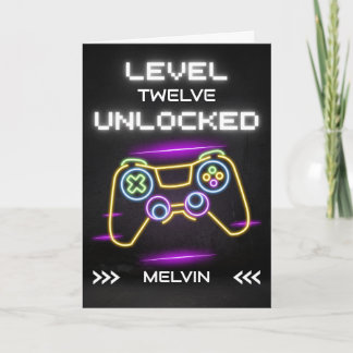Happy Birthday Gamer with Console カード