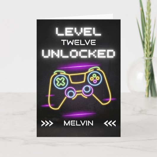 Happy Birthday Gamer with Console カード (正面)