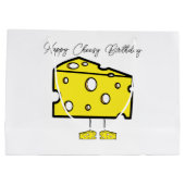 Happy Birthday Gift Bag Cheesy Birthday ラージペーパーバッグ (裏面)