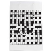 Happy Birthday Gift Bag - For crossword lovers ミディアムペーパーバッグ (裏面)