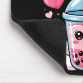 Happy Birthday Girl Cute Nk Bow Bubble Boba Tea An マウスパッド (コーナー)