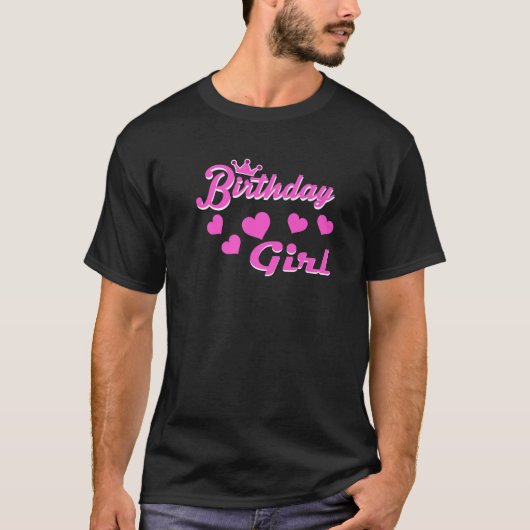 Happy Birthday , Girls B-Day Party Years Old Bday Tシャツ (正面)