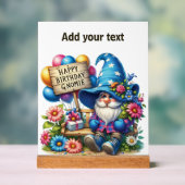 Happy Birthday Gnomie アクリルサイン (ニュートラル)