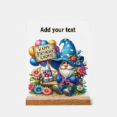Happy Birthday Gnomie アクリルサイン (正面)