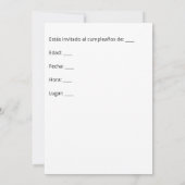 Happy Birthday Graffiti Pink Invitation editable 招待状 (裏面)