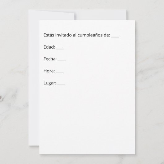 Happy Birthday Graffiti Pink Invitation editable 招待状 (裏面)