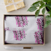 Happy Birthday Graffiti Pink & White 薄葉紙 (ギフト)