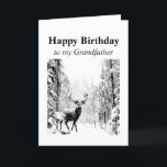 Happy Birthday Grandfather Vintage Stag, Deer カード<br><div class="desc">Happy Birthday Grandfather Vintage Stag,  Deer Animal,  Wildlife,  Nature</div>