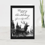 Happy Birthday grandfather Vintage Stag, Deer カード<br><div class="desc">Happy Birthday Grandpa Vintage Stag,  Deer Animal,  Wildlife,  Nature,  grandfather</div>