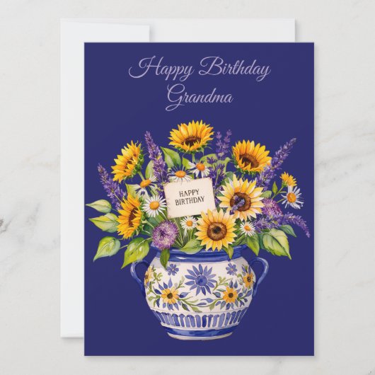 Happy Birthday Grandma. Greeting Card シーズンカード (正面)