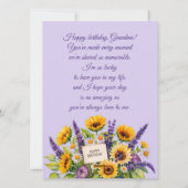 Happy Birthday Grandma. Greeting Card シーズンカード (裏面)