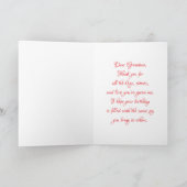 Happy Birthday Grandma Photo Template Personalized カード (内部)