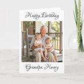 Happy Birthday Grandpa Photo Template Personalized カード (正面)