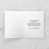 Happy Birthday Grandson, Boy on a bicycle カード (内部)