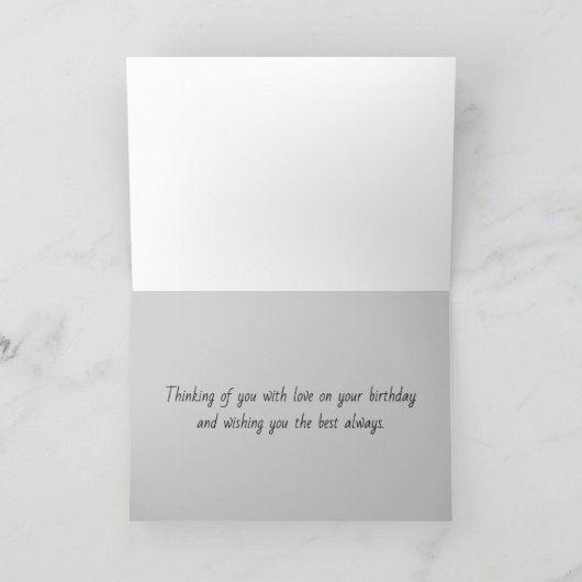 Happy Birthday Grandson Desert Gray Fox カード (内部)