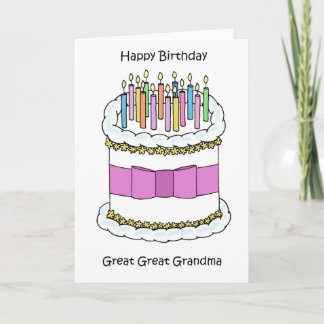 Happy Birthday Great Great Grandma カード
