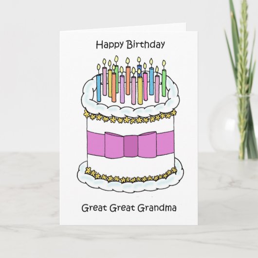 Happy Birthday Great Great Grandma カード (正面)