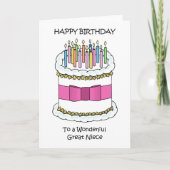 Happy Birthday Great Niece カード (正面)